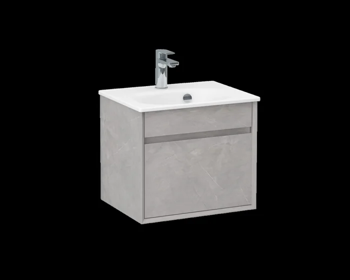 Alma 500mm Single Drawer Cabinet in Slate