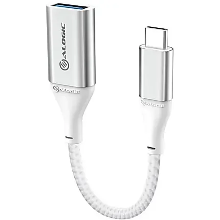 Alogic Super Ultra USB 3.1 USB-C to USB-A Adapter – 15cm – Silver – 5.91″ USB/USB-C Data Transfer Cable for Phone, Tablet, Notebook