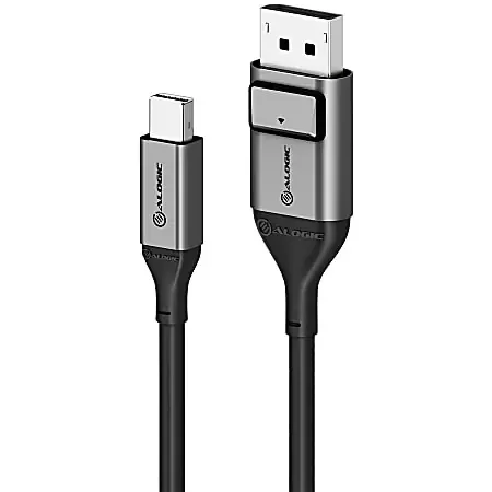 ALOGIC Ultra Mini DisplayPort to DisplayPort Cable – Male to Male – 01m -Up to 8K@60Hz – Space Grey – 3.28 ft DisplayPort/Mini DisplayPort A/V Cable
