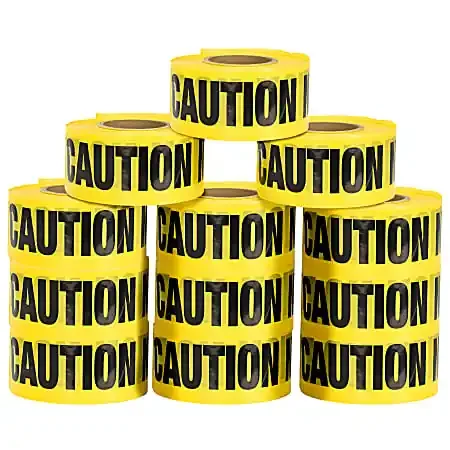 Alpine AdirPro Caution — No Parking Tape, 1,000‘, Yellow, Pack Of 12 Rolls