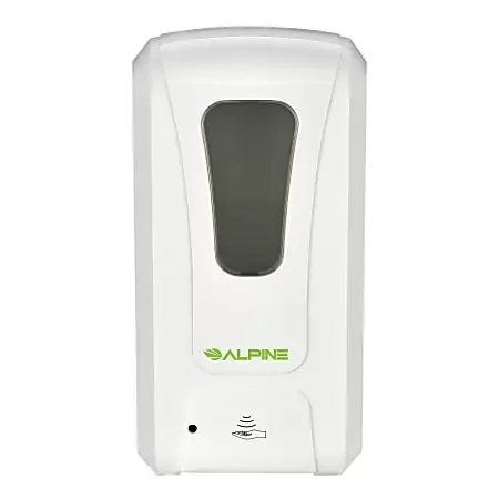 Alpine Industries Wall Mount Automatic Foam Hand Sanitizer Soap Dispenser,1200 ml, White