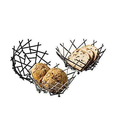 American Metalcraft Thatch Serving Basket, 3-5/8″ x 8″, Black