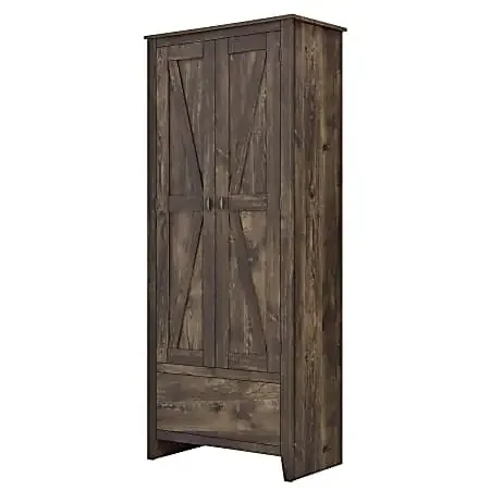 Ameriwood™ Home Farmington 30″ Wide Storage Cabinet, 4 Shelves/1 Drawer, Rustic Woodgrain
