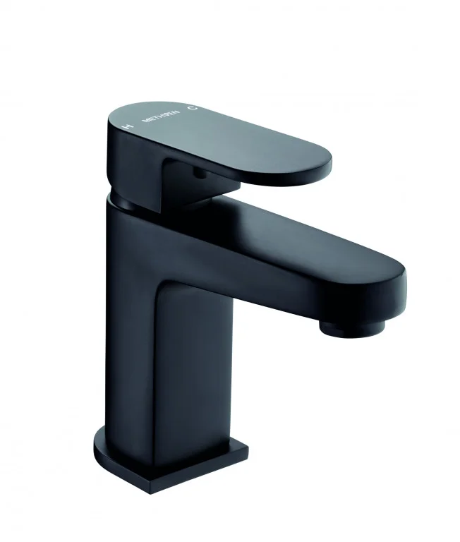 Amio Mono Basin Mixer – Matte Black