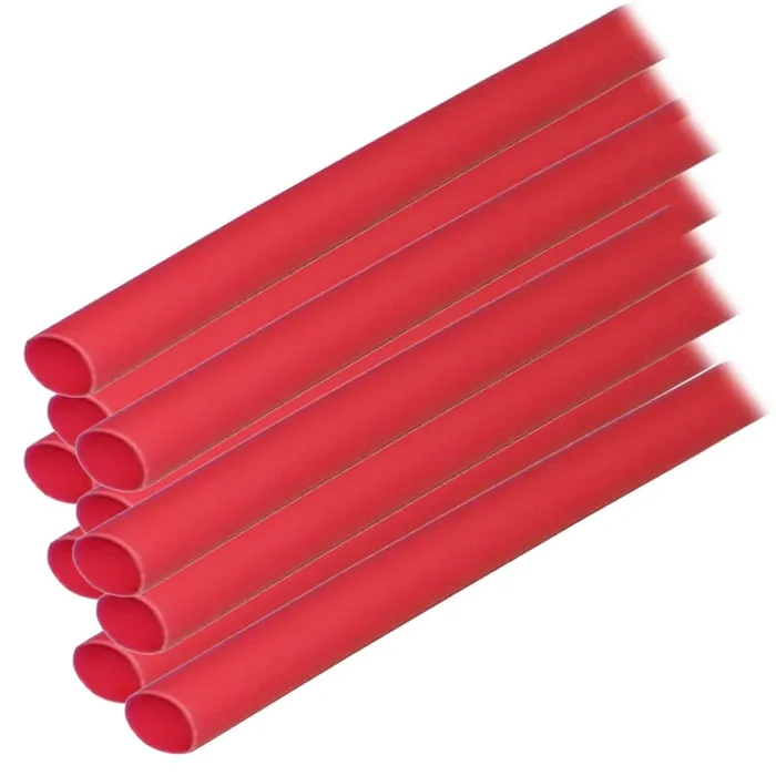 Ancor Adhesive Lined Heat Shrink Tubing (ALT) – 1/4″ x 12″ – 10-Pack – Red