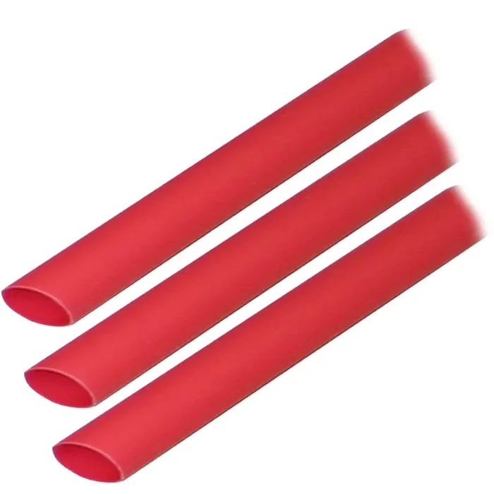 Ancor Adhesive Lined Heat Shrink Tubing (ALT) – 3/8″ x 3″ – 3-Pack – Red