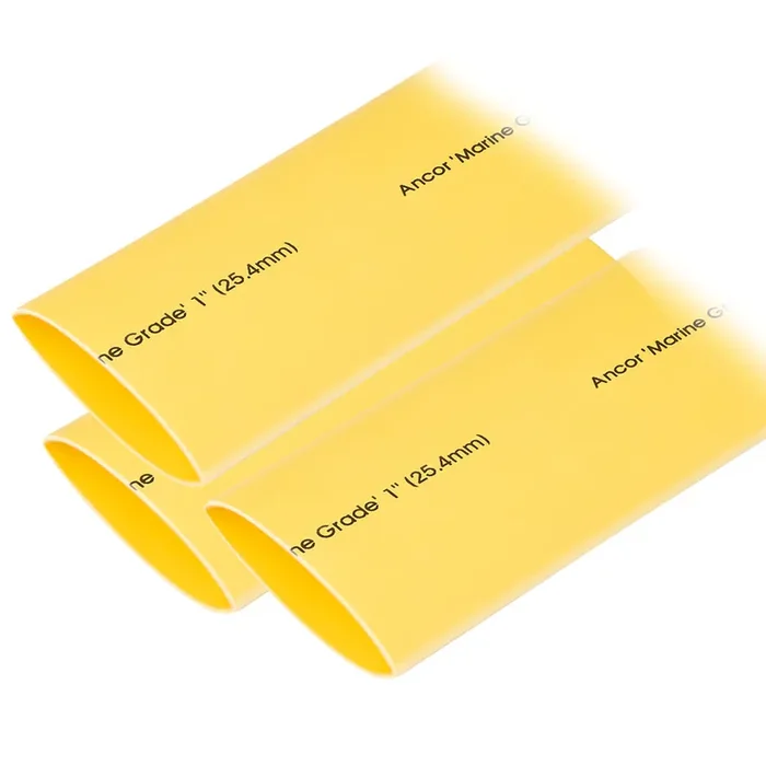 Ancor Heat Shrink Tubing 1″ x 12″ – Yellow – 3 Pieces