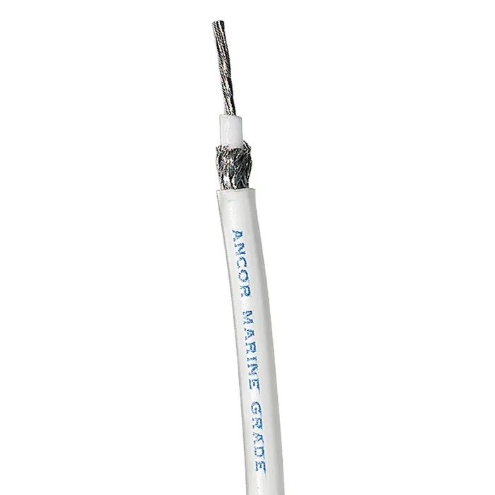 Ancor White RG 8X Tinned Coaxial Cable – 500‘