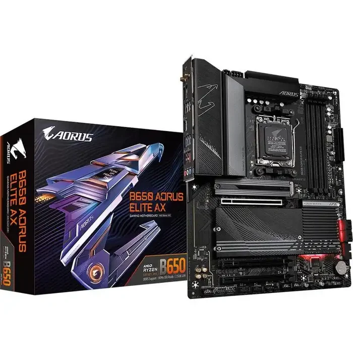 Aorus B650 ELITE AX Gaming Desktop Motherboard – AMD B650 Chipset – Socket AM5 – ATX
