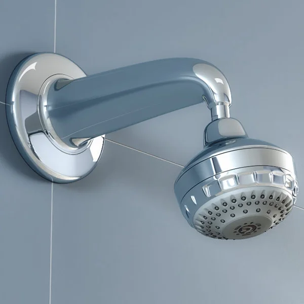 Aqualisa Turbostream Round Chrome Tilt Shower Head & Arm 90mm, 3 Modes