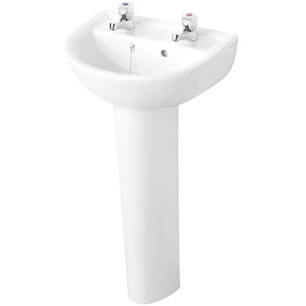 Armitage Shanks 450mm Boxed Cloakroom Basin & Ped Sandringham 21 Pack