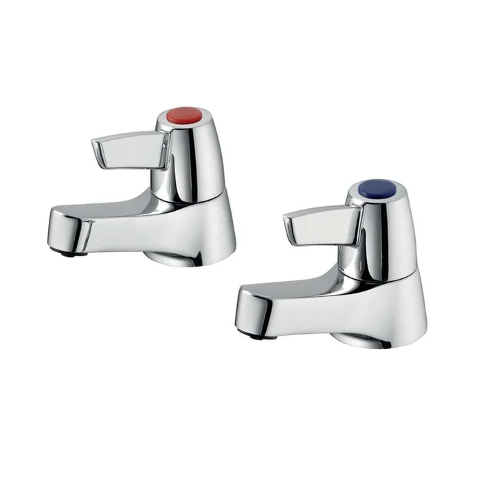 Armitage Shanks Lever Head Sandringham 21 Basin Taps Pair – Chrome – B