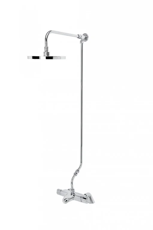 Assure TMV2 Deck Mounted Thermostatic Bath Shower Mixer With Fixed Head KIT Chrome