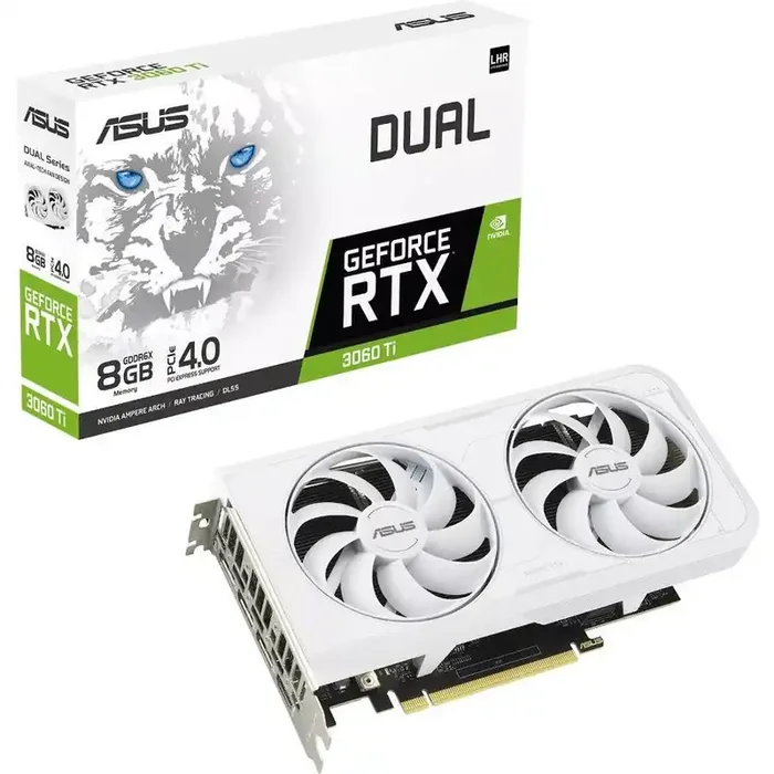 Asus NVIDIA GeForce RTX 3060 TI Graphic Card – 8 GB GDDR6X DURTX3060TIO8GD6XWHT