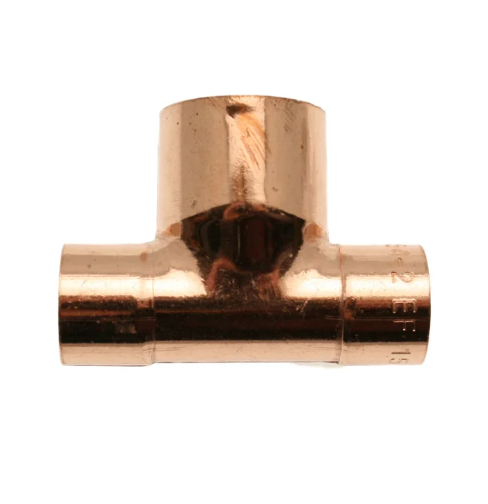 ATOMIC End Feed Reducing Tee Both Ends 15mm x 15mm x 22mm