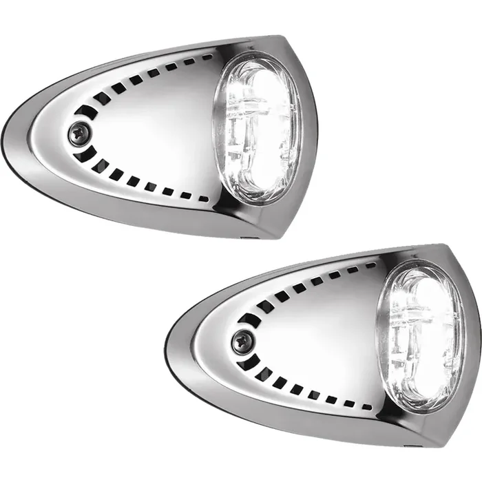 Attwood LED Docking Lights – Stainless Steel – White LED – Pair