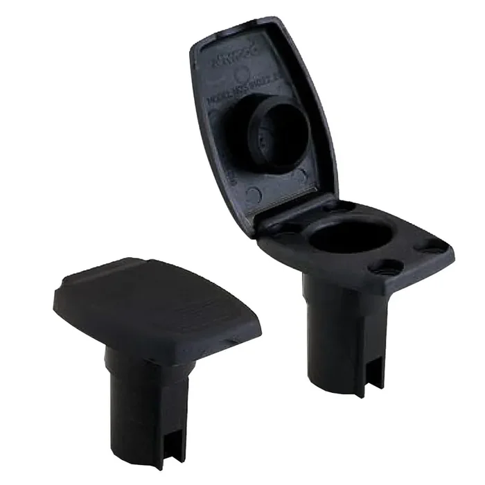 Attwood Oval 2-Pin Base f/Angled Pole – Black