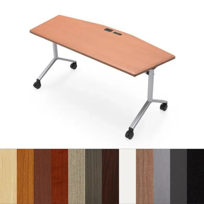 Audio Visual Furniture Modular Folding Table (2 Person, Wedge) MFT6024-2PW20