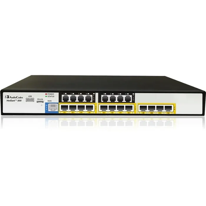 AudioCodes Mediant 800B VoIP Gateway – USB – Gigabit Ethernet – ADSL2+ – Wireless LAN –