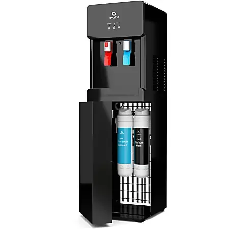 Avalon Self Cleaning Bottleless Water Cooler Dispenser – Hot & Cold Water, Child Safety Lock, Innovative Slim Design – UL/Energy Star Approved- Black