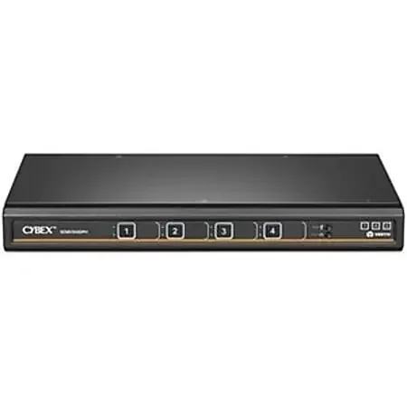 Avocent Vertiv Cybex Secure MultiViewer KVM Switch – 4 port – NIAP Approved – Dual AC – Secure Desktop KVM Switches – SCMV245DPH400