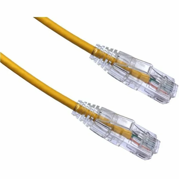 Axiom 12FT CAT6A BENDnFLEX Ultra-Thin Snagless Patch Cable (Yellow) – TAA Compliant – 12