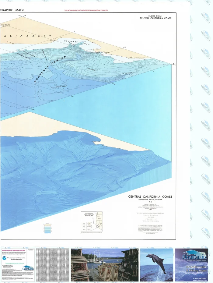 Bathymetric Nautical Chart – PI-1PT2 Central California Coast