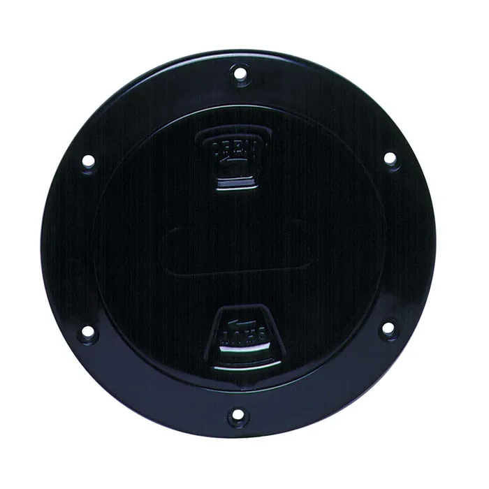 Beckson 4″ Smooth Center Screw-Out Deck Plate – Black