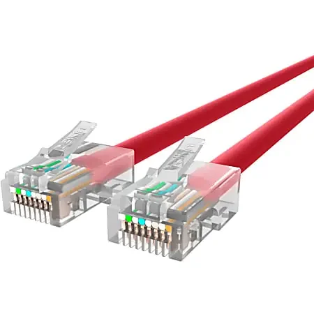 Belkin Cat.6 UTP Patch Cable – RJ-45 Male Network – RJ-45 Male Network – 25ft – Red
