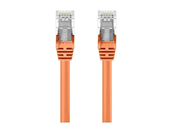 Belkin High Performance – Patch cable – RJ-45 (M) to RJ-45 (M) – 5 ft – UTP – CAT 6 – molded, snagless – orange – – A3L98005ORGS