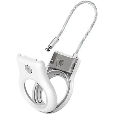 Belkin Secure Holder with Wire Cable for AirTag – Plastic – White