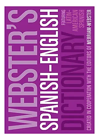 Bendon Webster‘s Spanish-English Dictionary