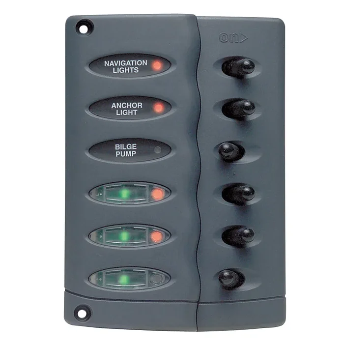BEP Contour Switch Panel – Waterproof 6 Way w/PTC Fusing