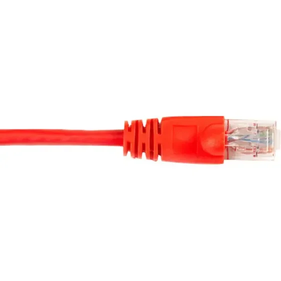 Black Box Cat6 Value Line Patch Cable, Stranded, Red, 2-Ft. (0.6-M), 5-Pack