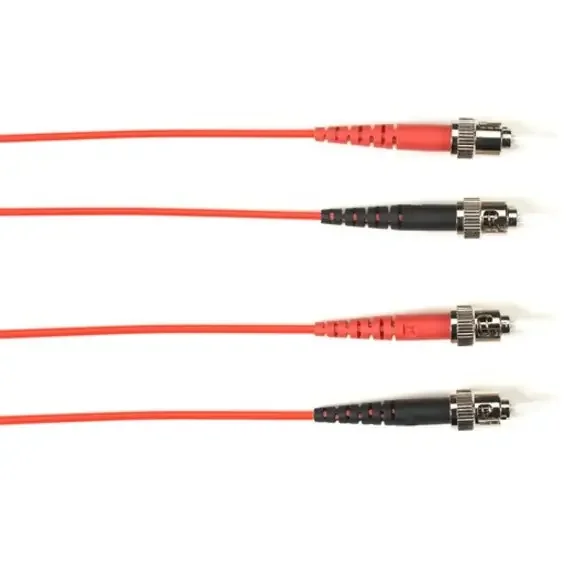 Black Box Fiber Optic Duplex Patch Network Cable FOCMP10-005M-STST-RD