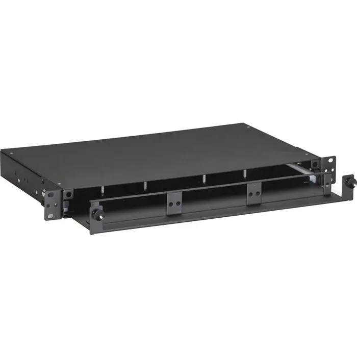 Black Box Rackmount Fiber Shelf with Pull-Out Tray – 1U
