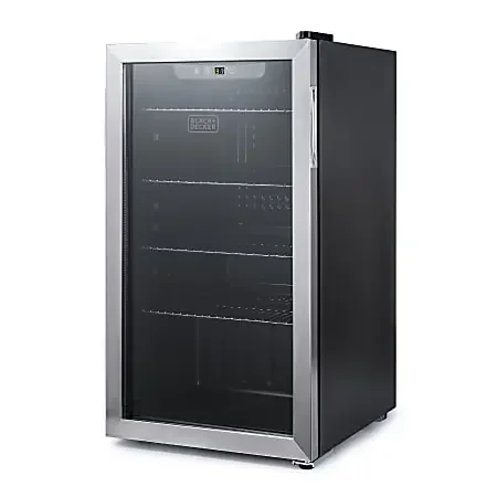 Black+Decker 3.3 Cu. Ft. Beverage Cooler, Black