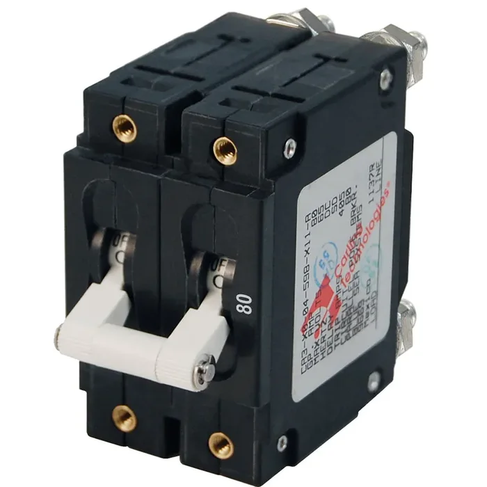 Blue Sea 7256 C-Series Double Pole Circuit Breaker – 80A
