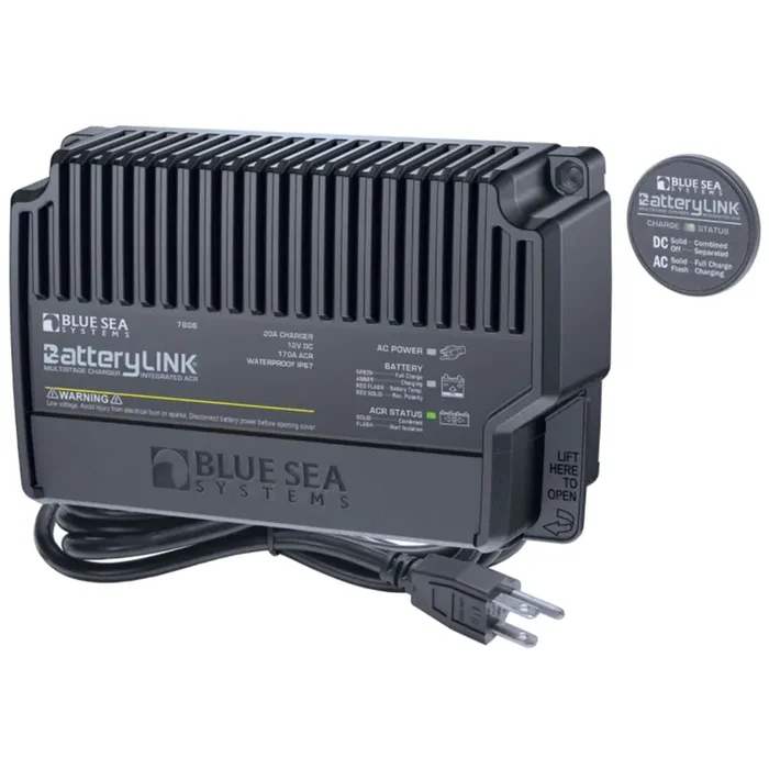 Blue Sea 7608 BatteryLink® Charger (North America) – 12V – 20Amp – 2 Bank
