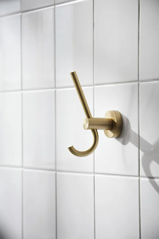 Bond Double Hook – Brushed Brass
