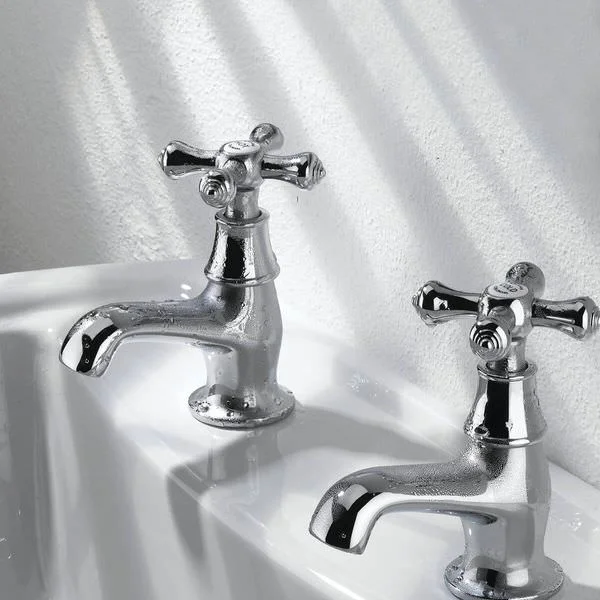 Bristan Colonial Traditional Chrome Basin Taps, Crosshead