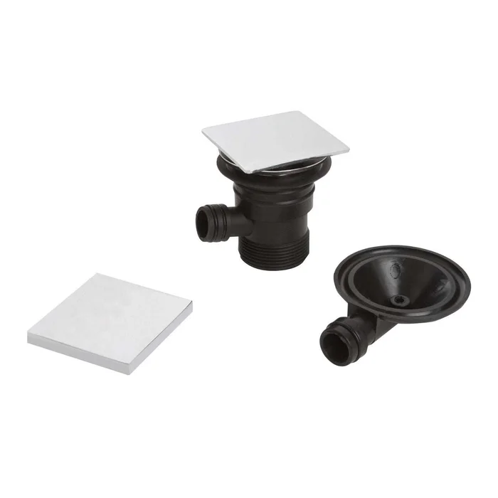 Bristan Contemporary Slotted Square Bath Clicker Waste with Overflow –