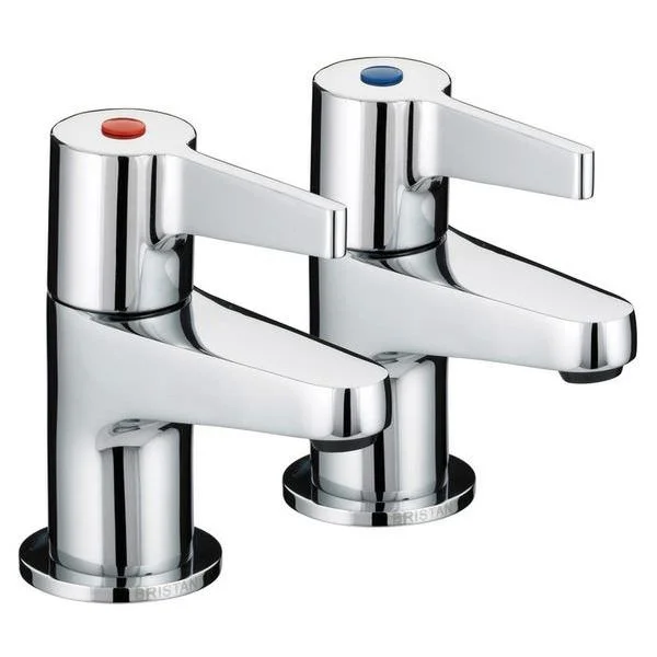 Bristan Design Utility Chrome Bath Taps – Single Lever Handles