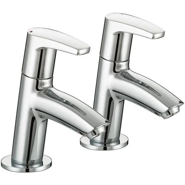 Bristan Orta Contemporary Chrome Finish Angled Basin Taps