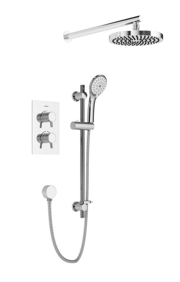 Bristan Prism Fixed Head Dual Concealed Mixer Shower with Shower Kit –