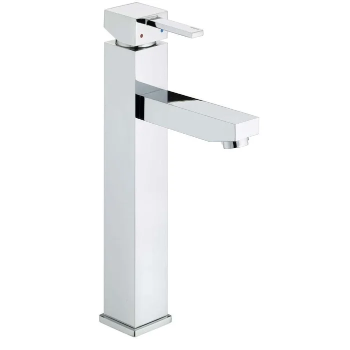 Bristan Quadrato Modern Tall Mono Basin Mixer Tap – Chrome – QD TBAS C