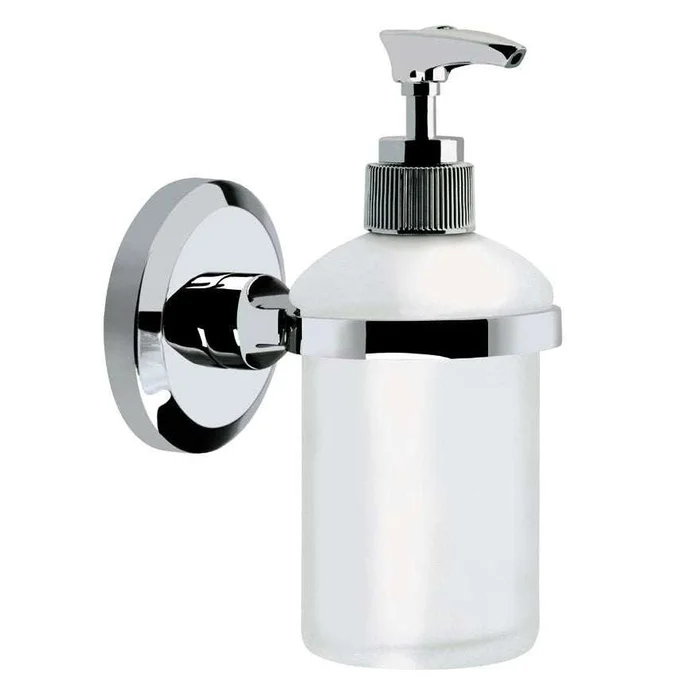 Bristan Solo Modern Wall Mounted Frosted Glass Soap Dispenser – Chrome