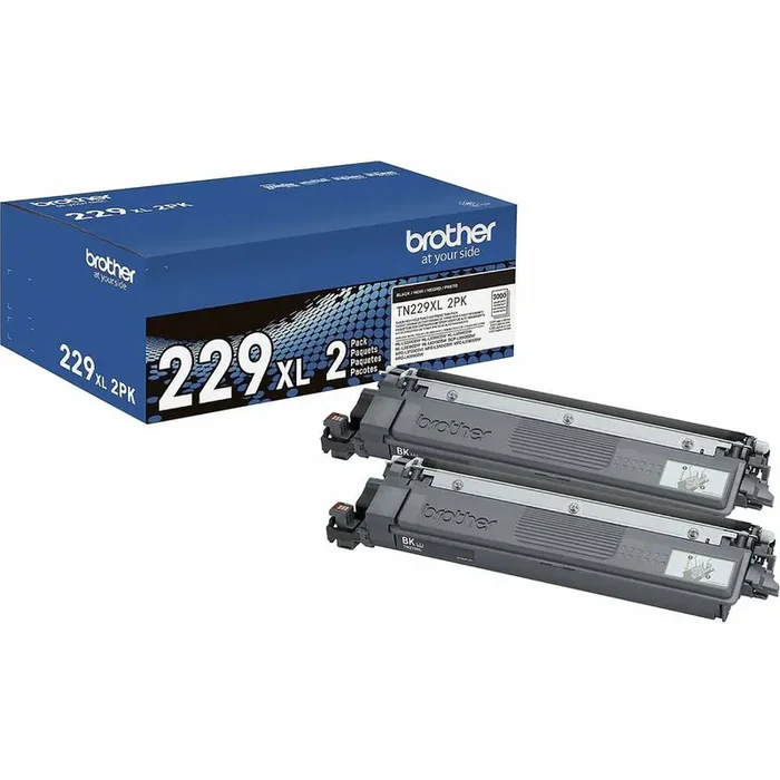 Brother Genuine TN229XL2PK High-yield Black Toner Cartridge Twin-Pack – Laser – Black – Hi