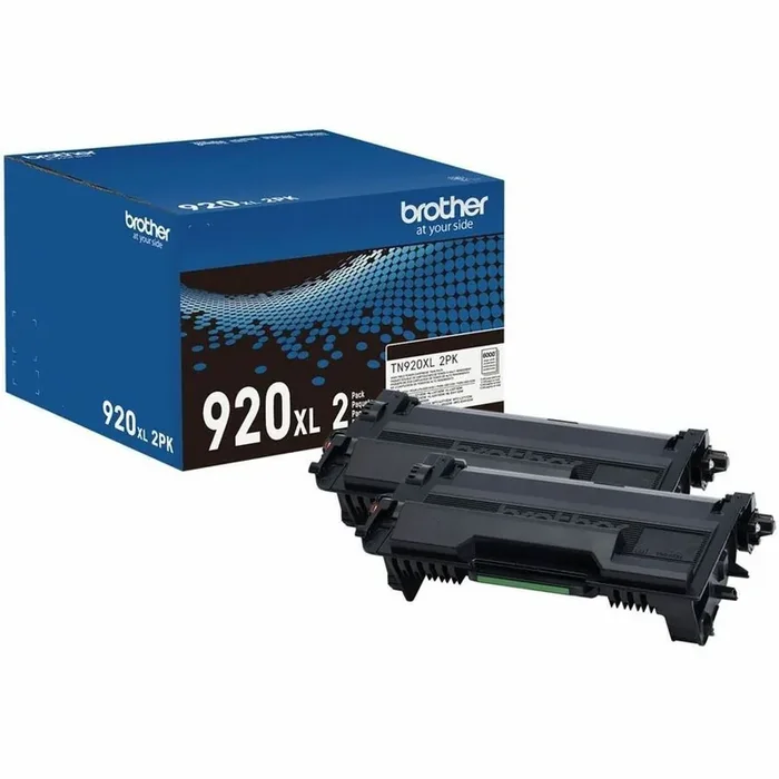 Brother Genuine TN920XL2PK High-yield Toner Cartridge Twin Pack – Laser – Black – High Yie