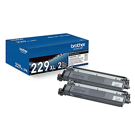Brother® TN229XL Black High Yield Toner Cartridges, Pack Of 2, TN229XL2PK